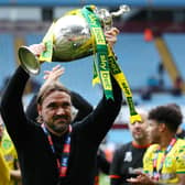 ON A HAT-TRICK: Leeds United boss Daniel Farke, pictured with the 2018-19 Championship trophy with Norwich City, his first of two with the Canaries.Photo by Matthew Lewis/Getty Images.