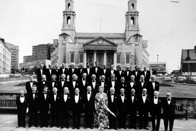 On parade in May 1980. The Leeds Male Voice Choir in front of the Civic Hall after finishing runners up in the Morecambe Music Festival. Conductor John Wheeler said the choir had been among six who took part in the 35-man choir contest. "We don't often enter festivals," he said and as this is one of the better ones we are very pleased."