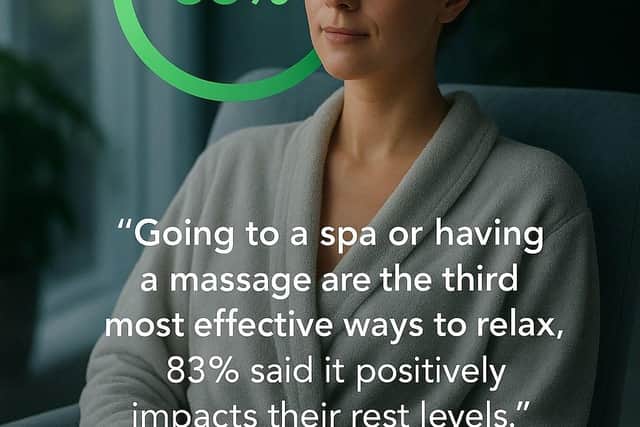 Spa and massage were named the third most effective ways to rest and relax.