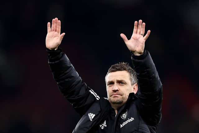 PROUD CARETAKER - Michael Skubala's first game in caretaker charge of Leeds United ended 2-2 at Old Trafford after a Manchester United fightback, giving him mixed emotions. Pic: Getty