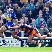 Kallum Watkins in action for Leeds Rhinos against Castleford Tigers in March, 2019. Picture by Allan McKenzie/SWpix.com.