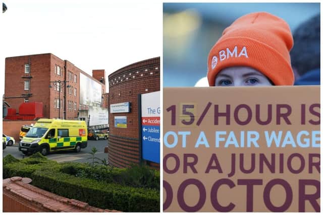 Services across England are facing “significant demand” on the first of a six-day walkout by junior doctors. Pictures: NW/PA