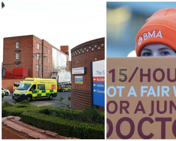 Services across England are facing “significant demand” on the first of a six-day walkout by junior doctors. Pictures: NW/PA
