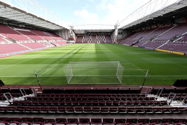 A general view inside Tynecastle Stadium (Photo by Steve  Welsh/Getty Images)