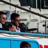 LEEDS, ENGLAND - JULY 16: Leeds United owner Andrea Radrizzani watches on during the Sky Bet Championship match between Leeds United and Barnsley at Elland Road on July 16, 2020 in Leeds, England. (Photo by Alex Dodd - CameraSport/Getty Images)