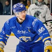 TWICE OVER: Leeds Knights' captain Kieran Brown posted three goals and two assists across two nights to help his team secure four Group B play-off points against Milton Keynes Lightning. Picture: Rob Halls/Knights Media.