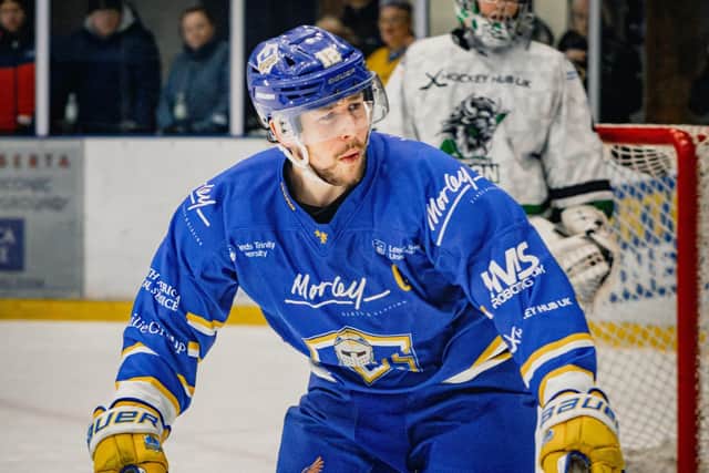 TWICE OVER: Leeds Knights' captain Kieran Brown posted three goals and two assists across two nights to help his team secure four Group B play-off points against Milton Keynes Lightning. Picture: Rob Halls/Knights Media.