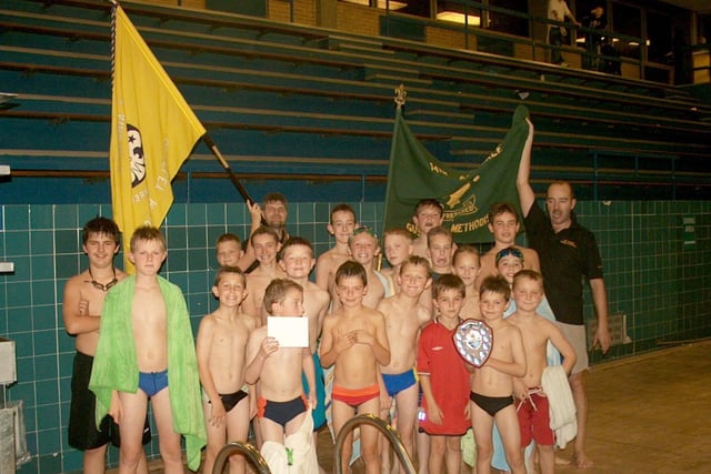 14th Airedale Methodist Scouts in Guiseley take part in the Shire Oak District Swimming Gala.
