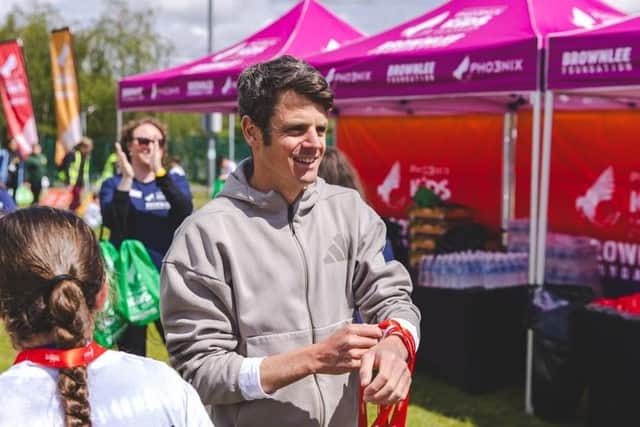 The event came about after pupils challenged six-time triathlon world champion Brownlee to get involved by sending him a video message.