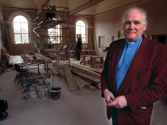 March 1998 and pictured is Rev Ken Hawkins at Lower Wortley Methodist Church which was undergoing a £250,000 refurbishment.