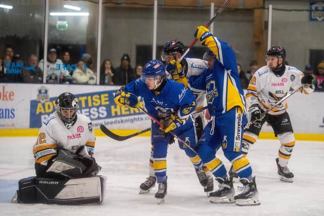 DERBY DAY: Hull Seahawks have beaten Leeds Knights three times already this season - the only NIHL National team to do so. Picture: Bruce Rollinson