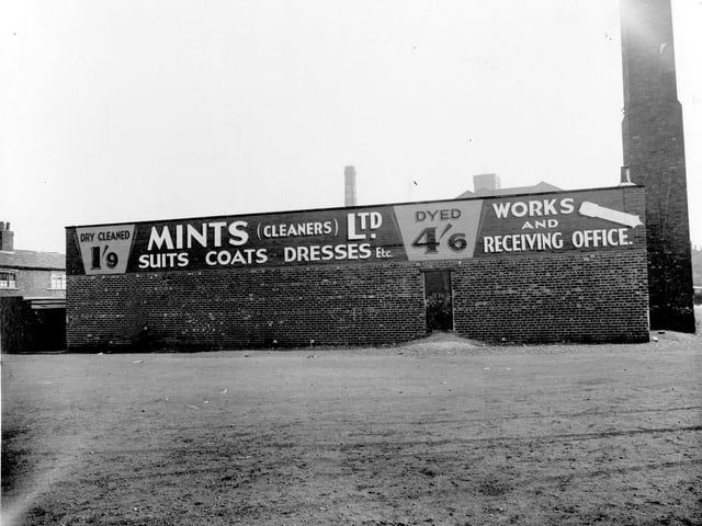 The works and receiving office of Mints cleaners which is on mint off Low Moorside. Pictured in May 1936.