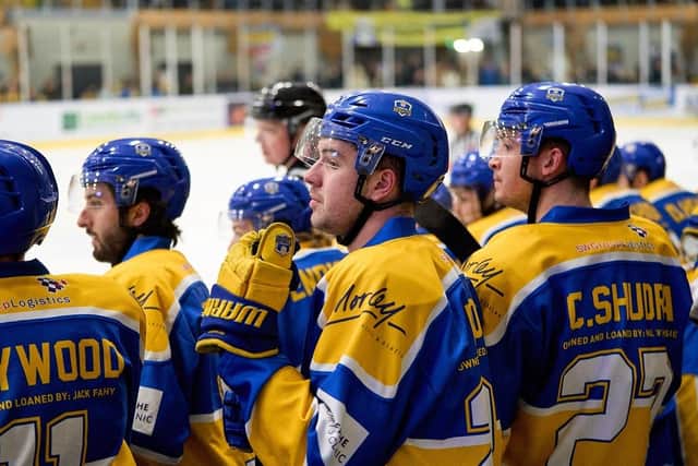 DOWN THE STRETCH: Leeds Knights have 15 games remaining in their NIHL National regular season campaign, one which sees them in pole position for the title. Picture courtesy of Oliver Portamento.