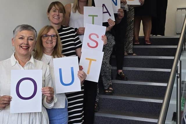 Team FCA celebrate achieving an Outstanding in all areas from Ofsted at their latest inspection