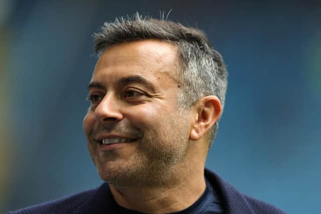 LEEDS, ENGLAND - AUGUST 06:  Andrea Radrizzani, the Leeds United chairman and owner looks on during the Premier League match between Leeds United and Wolverhampton Wanderers at Elland Road on August 06, 2022 in Leeds, England. (Photo by David Rogers/Getty Images)