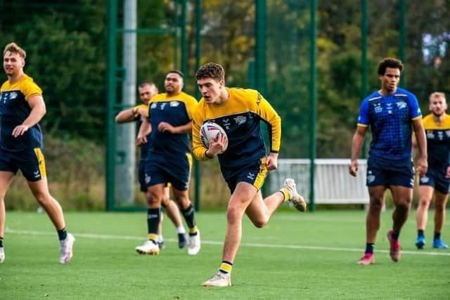 Eighteen-year-old second-rower Ben Littlewood is knocking on the first team door after training with Leeds Rhinos' full-time squad. Picture by James Hardisty.