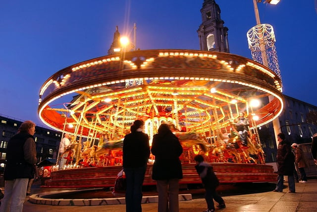 Pictured is the market in November 2005, full of rides for the whole family to enjoy.