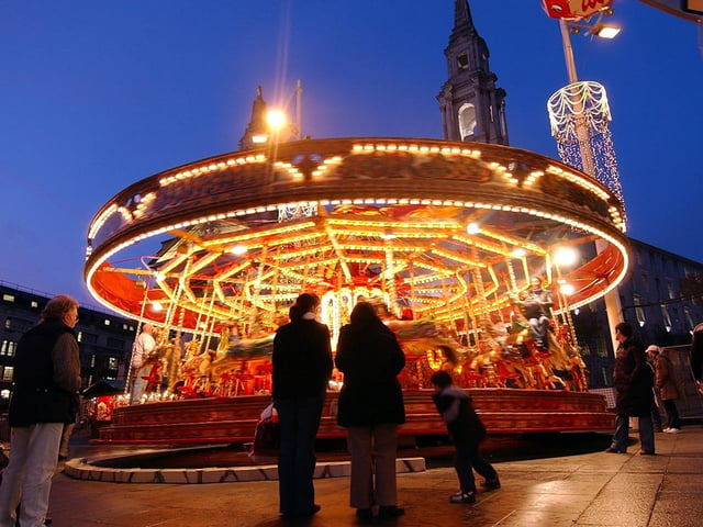 Pictured is the market in November 2005, full of rides for the whole family to enjoy.