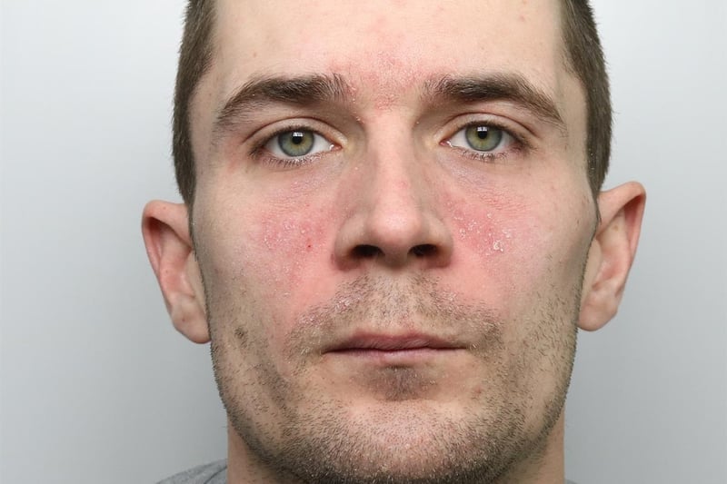 The knife-wielding Molloy targeted a KFC in Wakefield twice in less than two weeks, threatening staff into giving him cash. He then held up a McDonald's by opening the window of the drive-thru and ordering shocked workers to hand over money. The 32-year-old was jailed for a total of nine years.