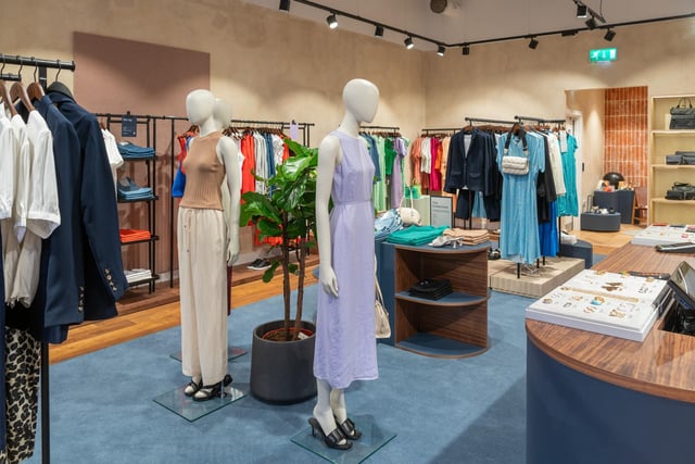 Spread over 1,102 square feet, the shop houses the latest womenswear collections, including footwear and accessories
