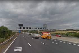 The M1 northbound near Wakefield is closed between Junction 40 and Junction 41 following a collision and major fuel spillage.