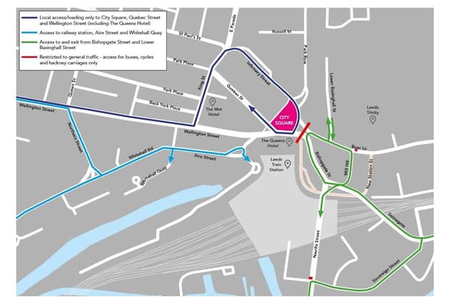 Leeds City Council has produced this map showing the diversions that will be in place.