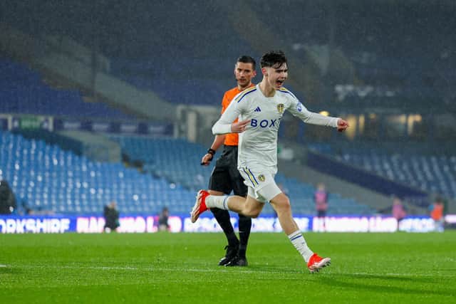 PERFECT: Occasion for Leeds United's youngsters and Charlie Crew.