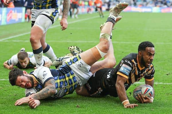 Rhinos led by 10 points late on last week, but conceded tries to Alex Mellor and Jason Qareqare, pictured, as Castleford fought back to win. Picture by Paul Currie/SWpix.com.