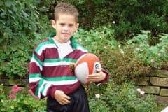 Joe Smith as a young boy in his Moortown RUFC kit.