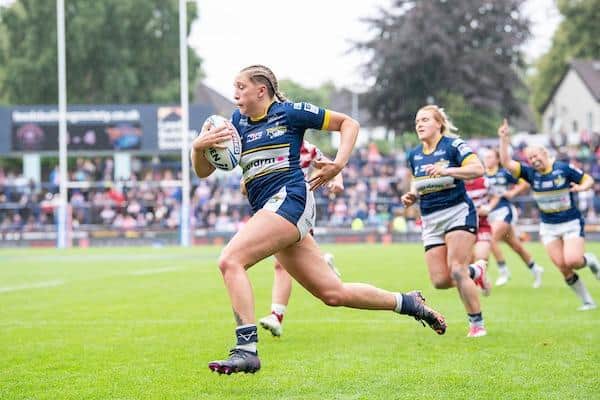 Caitlin Beevers, pictured, has been "phenomenal" for Rhinos this season, according to captain Hanna Butcher. Picture by Allan McKenzie/SWpix.com.