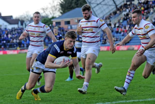 Morgan Gannon drops out of Rhinos' initial squad because of concussion. Picture by Steve Riding.