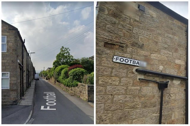 Not Football Street, or Football Lane, this street in Yeadon is simply titled 'Football'. How unusual.