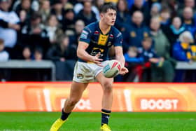 Leeds Rhinos teenager George Brown seen on the ball against Castleford Tigers in March. Picture by Allan McKenzie/SWpix.com.