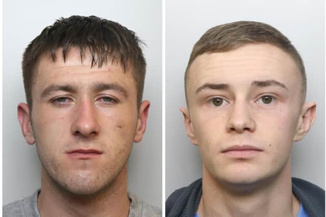 (left) Connor Amps and Morgan Shaw have both been jailed for a spree of motorbike thefts across the Leeds area last year.