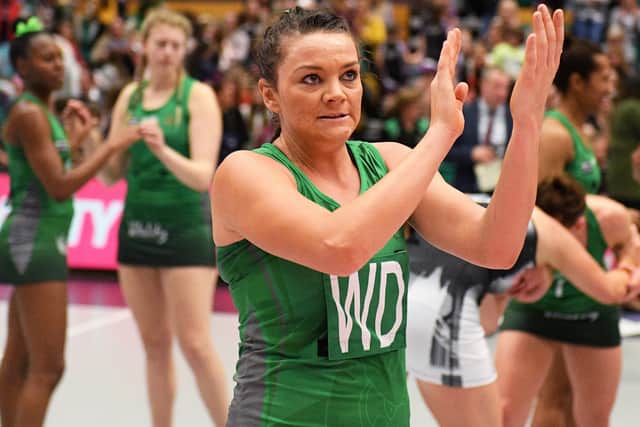 Nia Jones playing for Celtic Dragons in 2019 (Picture: Harry Trump/Getty Images for England Netball)