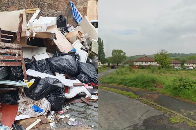 A stock image of flytipping and Norbury Road in Shipley, where Eastwood dumped rubbish (Photo by National World/Google)