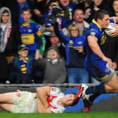 Super League's greatest Grand Final try: Ryan Hall scores for Leeds Rhinos against St Helens in 2011. Picture by Alex Broadway/SWpix.com.