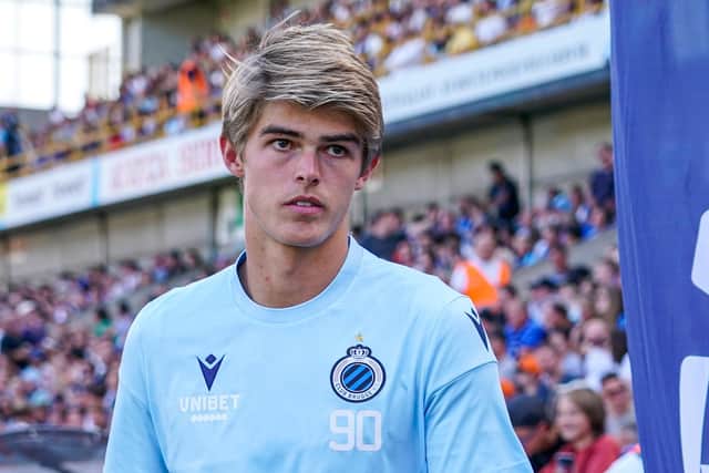 BRUGGE, BELGIUM - JULY 17: Charles De Ketelaere of Club Brugge prior to the Belgian Supercup match between Club Brugge and KAA Gent at Jan Breydelstadion on July 17, 2022 in Brugge, Belgium (Photo by Jeroen Meuwsen/Orange Pictures/BSR Agency/Getty Images)