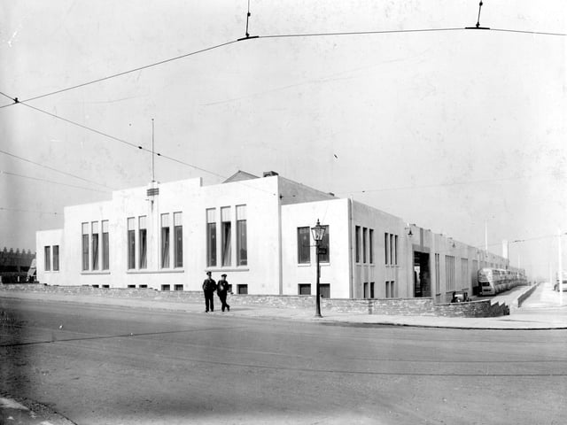 A view looking from Lupton Avenue on to Torre Road Bus and Tram depot in May 1937.