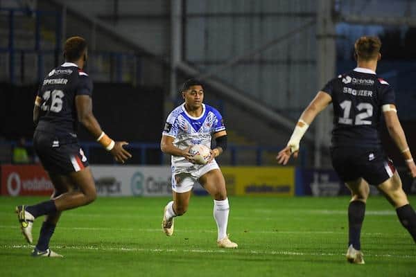 Coach Rohan Smith won't comment on speculation linking Rhinos with Danny Levi, pictured playing for Samoa at last year's World Cup. Picture by Olly Hassell/SWpix.com.
