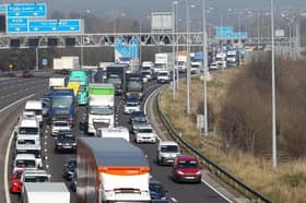 Traffic on the M62.