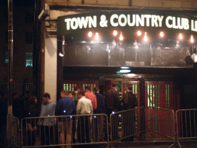 Queuing to get into the T&C Club on Cookridge Street.