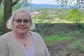 Kate Hobson getting her steps in at Otley Chevin.