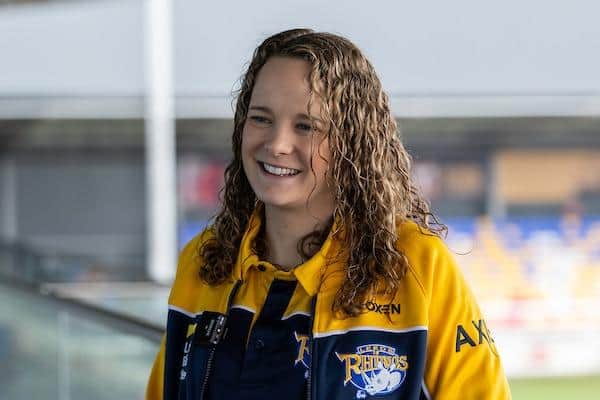 Kaiya Glynn says coach Lois Forsell, pictured, has helped her adjust to the step up to Leeds Rhinos from services rugby league. Picture by Allan McKenzie/SWpix.com.