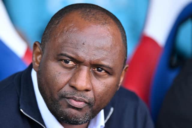 Palace manager Patrick Vieira bested Leeds' Jesse Marsch in Sunday afternoon's contest at Selhurst Park (Photo by GLYN KIRK/AFP via Getty Images)