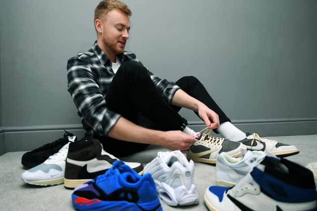 Oli Macer from Boston Spa, who has set up a new online business where people can buy and sell bespoke trainers
