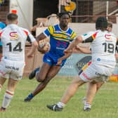 Neil Tchamambe pictured playing for Rhinos academy agianst Bradford at Odsal last month. Picture by Craig Hawkhead/Leeds Rhinos.