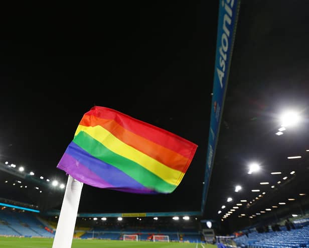 SUPPORT: For the Rainbow Laces campaign from Leeds United. Photo by Jan Kruger/Getty Images.