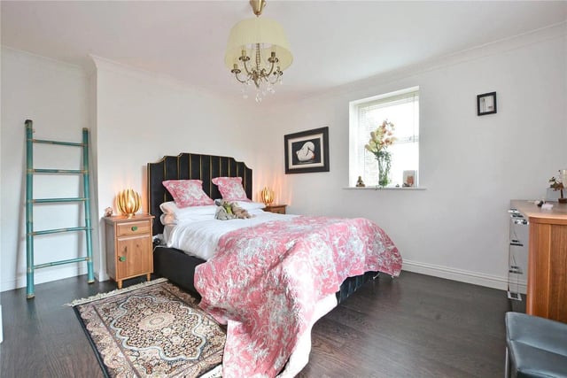 There are three double bedrooms, with master having fitted wardrobes and en-suite shower room.