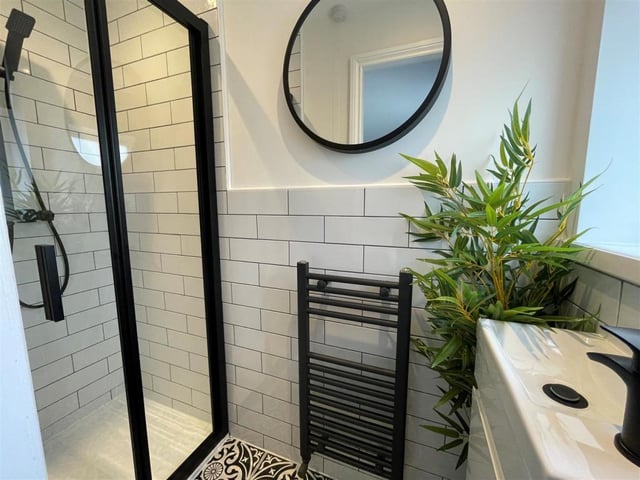 A contemporary shower room.